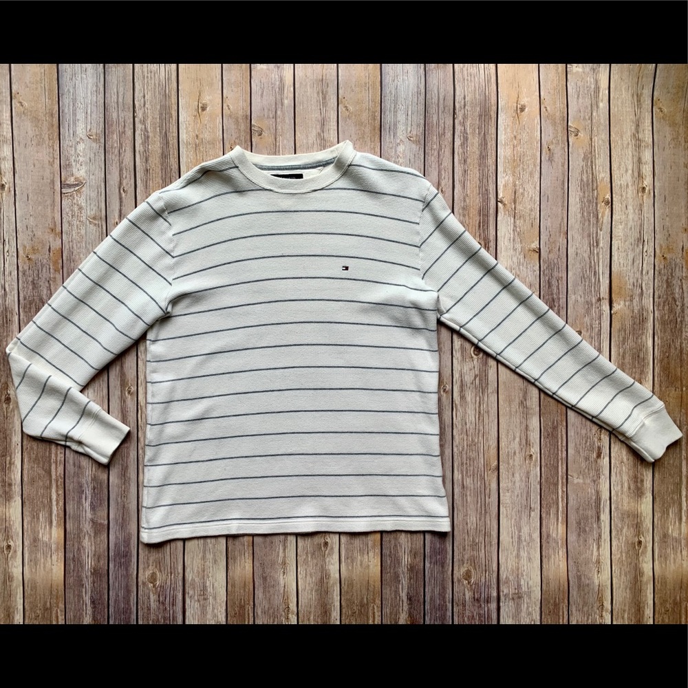 Men’s large Tommy Hilfiger sailor stripped LS